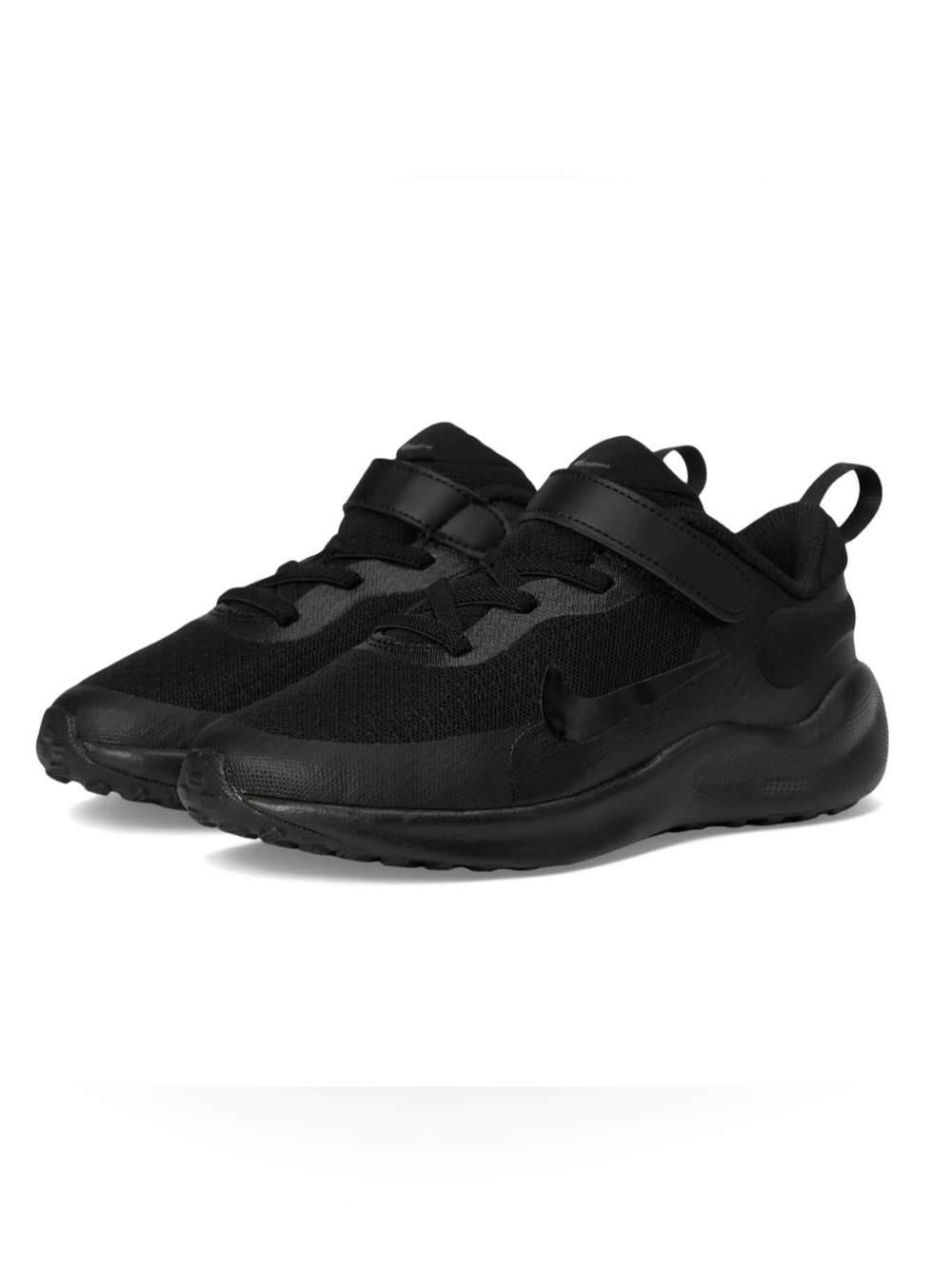 Nike Revolution 7 Unisex Kids Sneakers All Black Athletic Shoes Size 13C